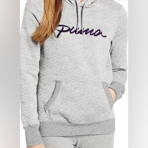 Gray Puma Hoodie, Size Small, EUC Classic Style